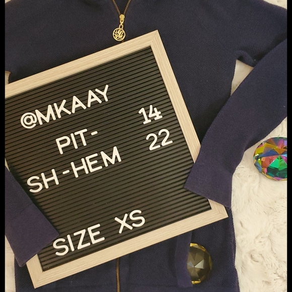 LILLY PULITZER zip hoodie bluish purple sz.XS - Picture 4 of 6